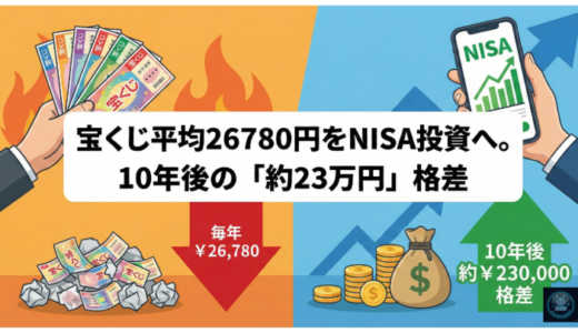 宝くじ平均26780円をNISA投資へ。10年後の「約23万円」格差