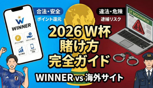 【2026】ワールドカップの賭け方｜WINNERと海外サイトの危険な違い