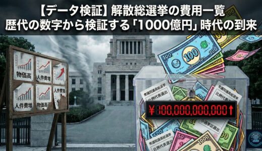 【データ検証】解散総選挙の費用一覧｜歴代の数字から検証する「1000億円」時代の到来