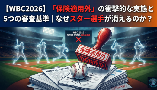 【WBC2026】「保険適用外」の衝撃的な実態と5つの審査基準｜なぜスター選手が消えるのか？
